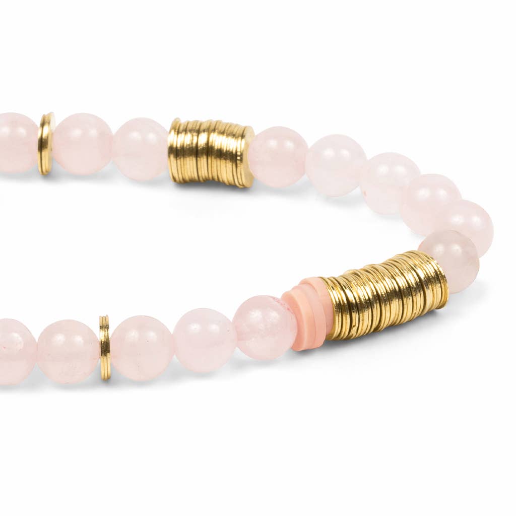 Rose Quartz Stack Bracelet