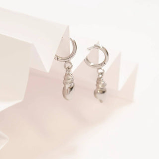 18K Gold PVD Conch Shell Huggie Earrings