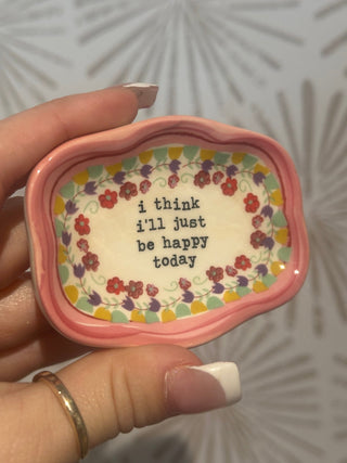 Be Happy Trinket Dish - Simply Sunflowers