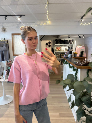 Be Mine Short Sleeve Cardigan - Simply Sunflowers