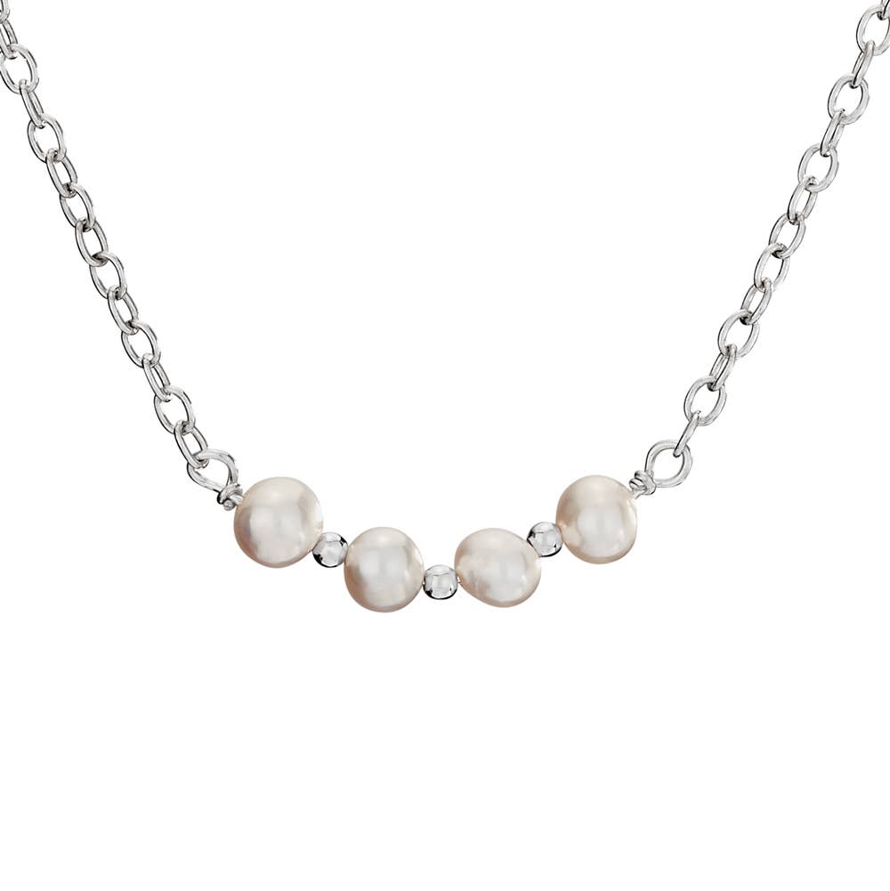 Multi Pearl Sterling Silver Necklace
