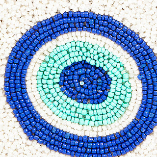 Beaded Evil Eye Zip Top Coin Pouch - Simply Sunflowers