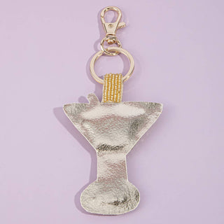 Beaded Martini Cocktail Keychain Bag Charm - Simply Sunflowers