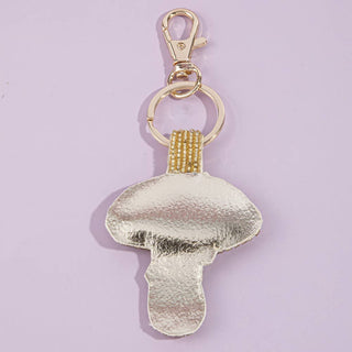 Beaded Mushroom Crystal Keychain Bag Charm - Simply Sunflowers