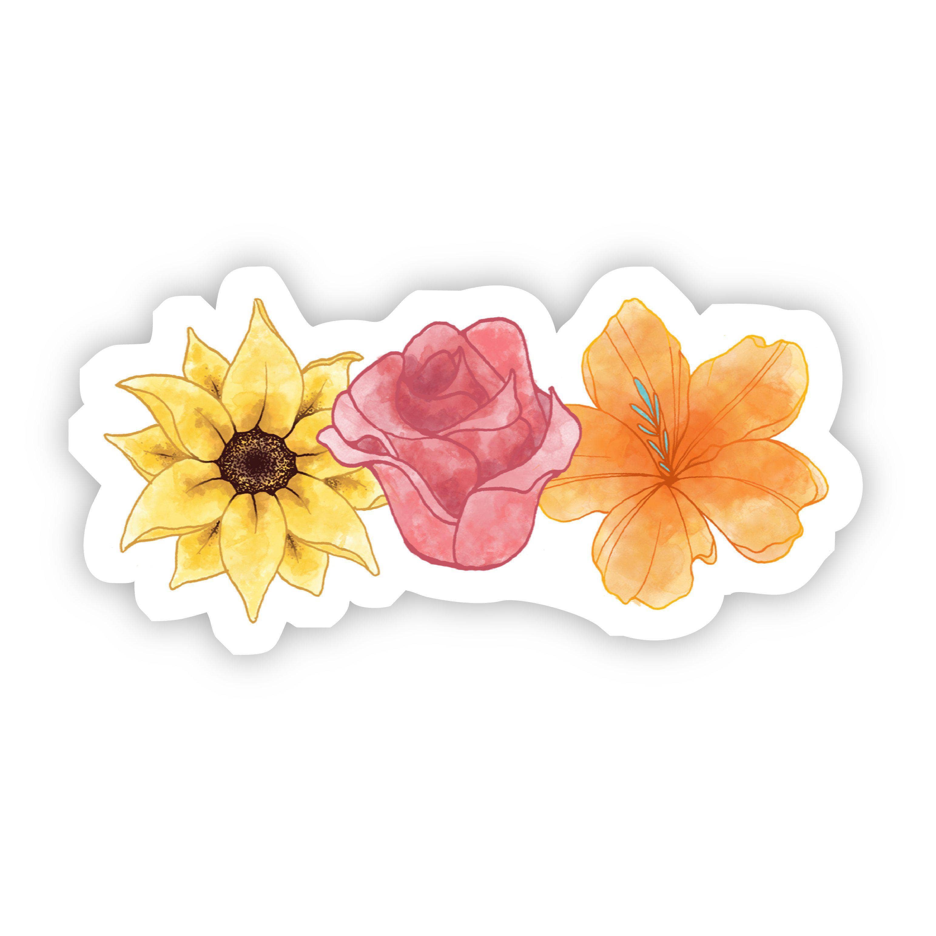Multiple Flowers Watercolor Sticker