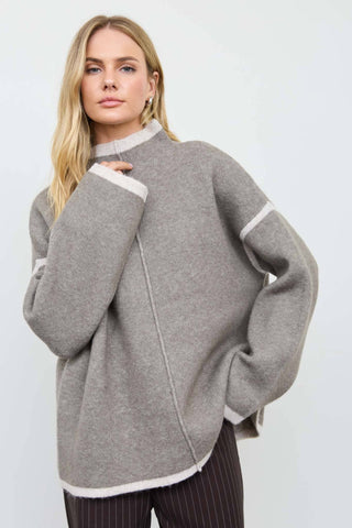 Birch Mockneck Sweater - Simply Sunflowers