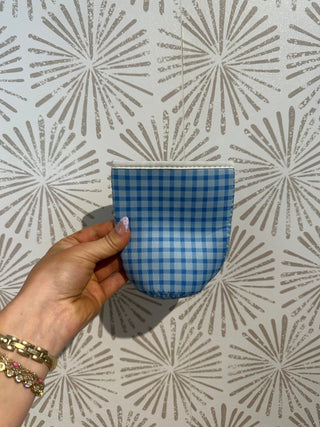 Blue Gingham Koozie - Simply Sunflowers