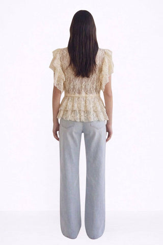 Boots Up Lace Top - Simply Sunflowers