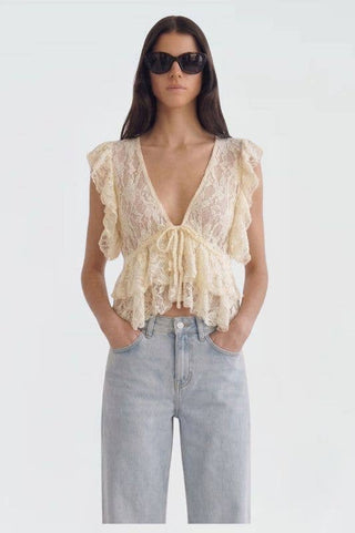 Boots Up Lace Top - Simply Sunflowers