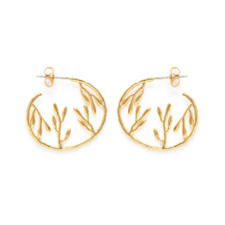 Botanical Hoop Earrings - Simply Sunflowers