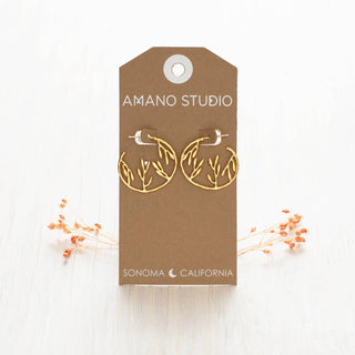 Botanical Hoop Earrings - Simply Sunflowers