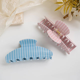 Bright Pastel Vertical Stripe Hair Claw Clip - Simply Sunflowers