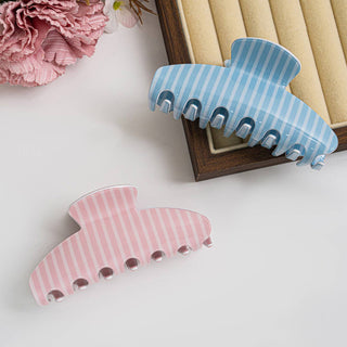 Bright Pastel Vertical Stripe Hair Claw Clip - Simply Sunflowers