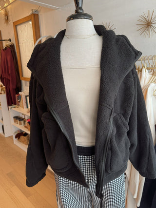 Bundle Up Sherpa Hoodie - Simply Sunflowers