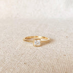 Gold Square Diamond Ring