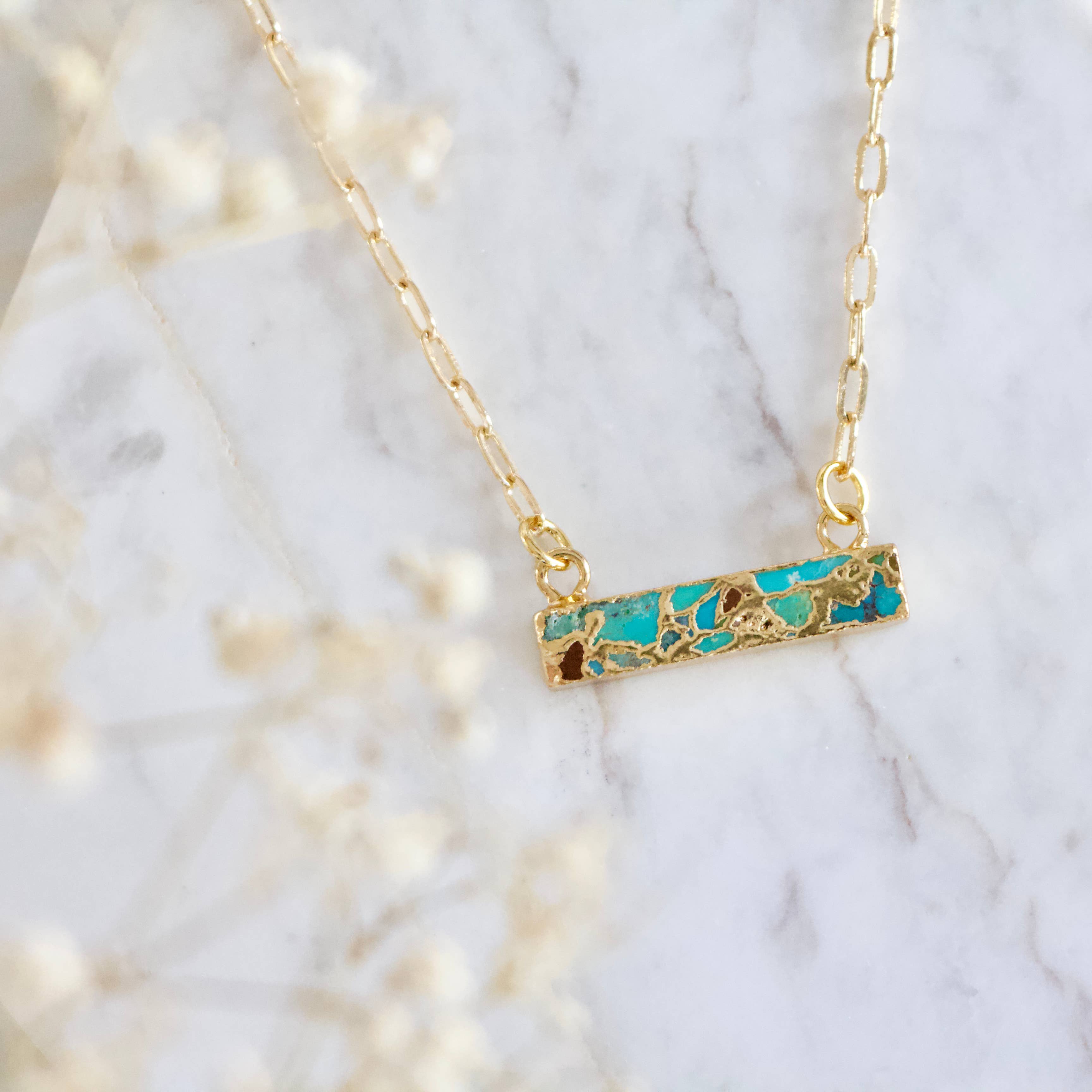 Turquoise Bar Necklace
