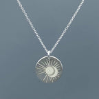Etched Sun & Moon Necklace
