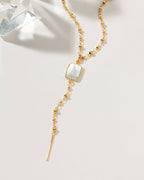 Gemma Lariat Necklace