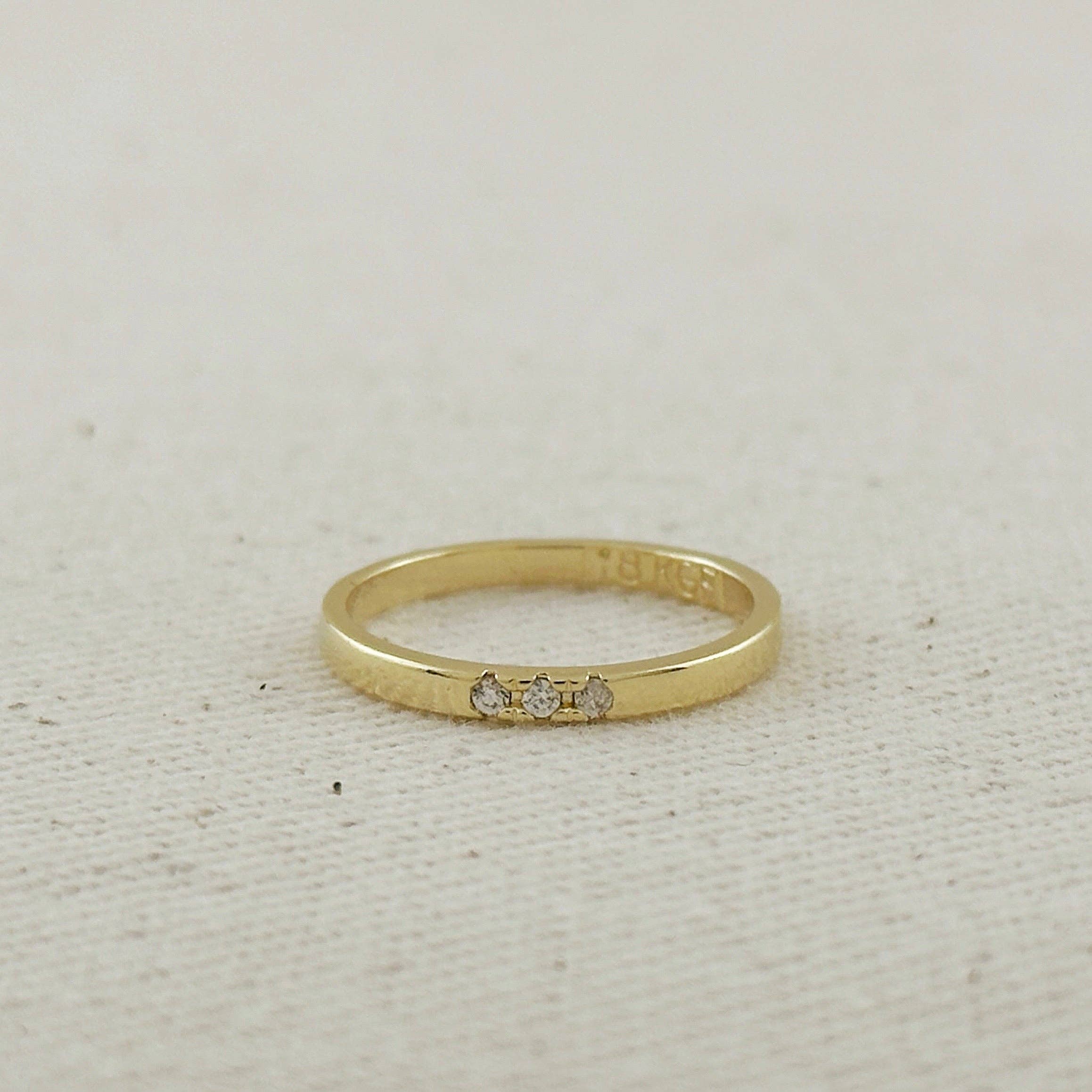Delicate Gold Diamond Band