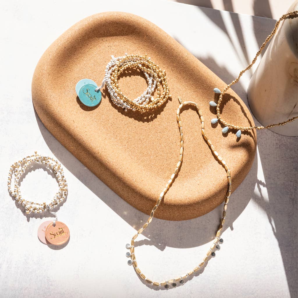 Gold Rose Quartz Metal Wrap