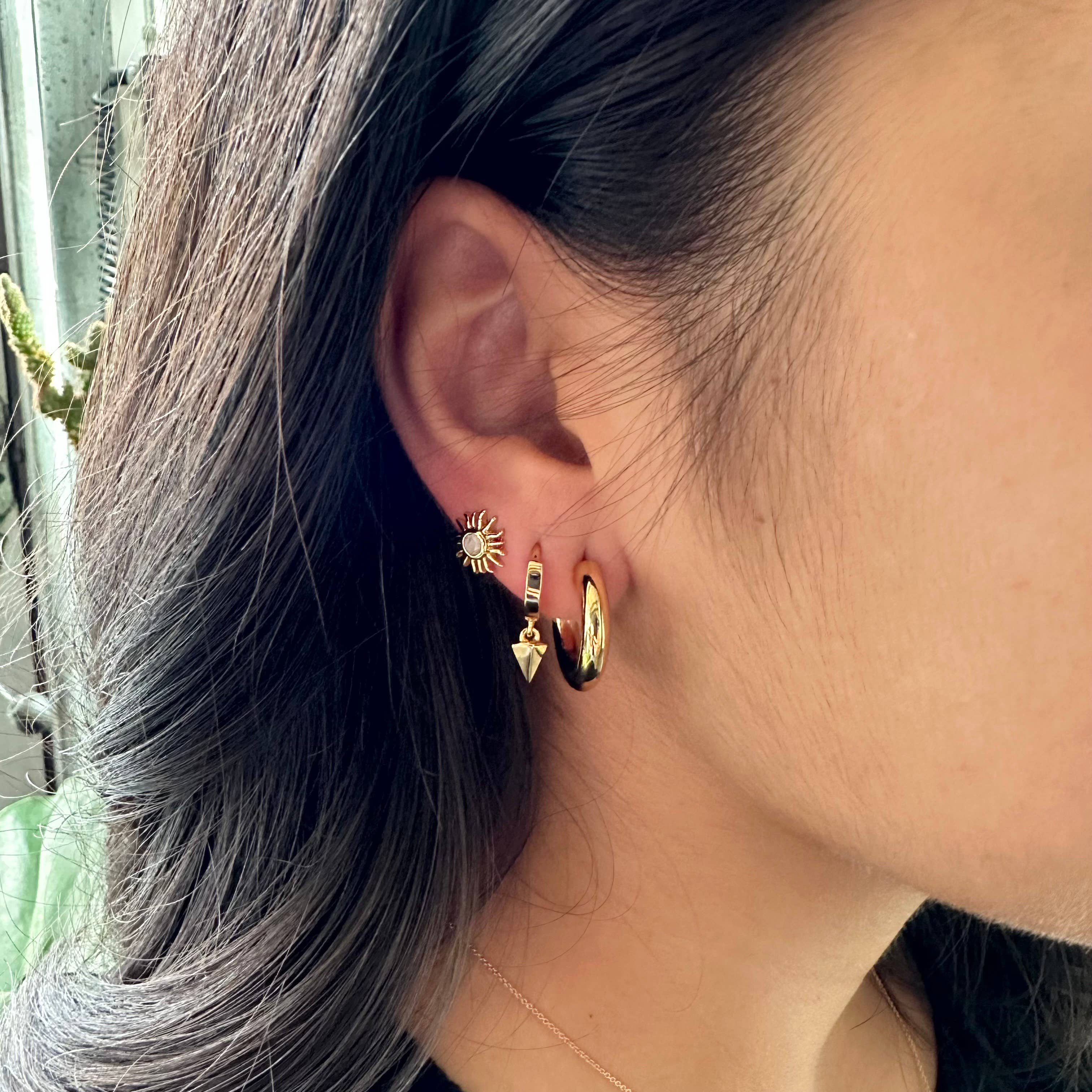 Gold Sun Earrings