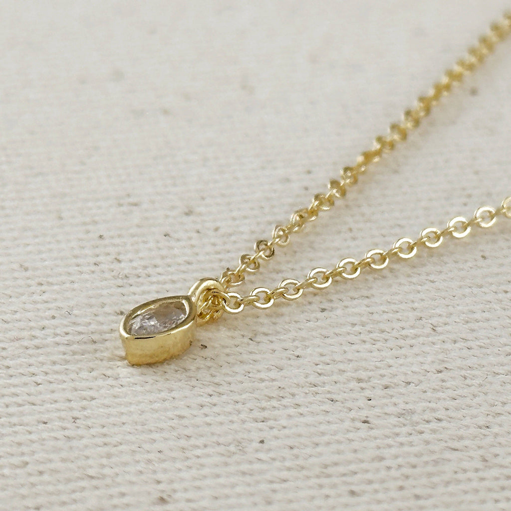 Ellipse Solitaire Necklace