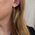 Diamond Cut Chain Earrings
