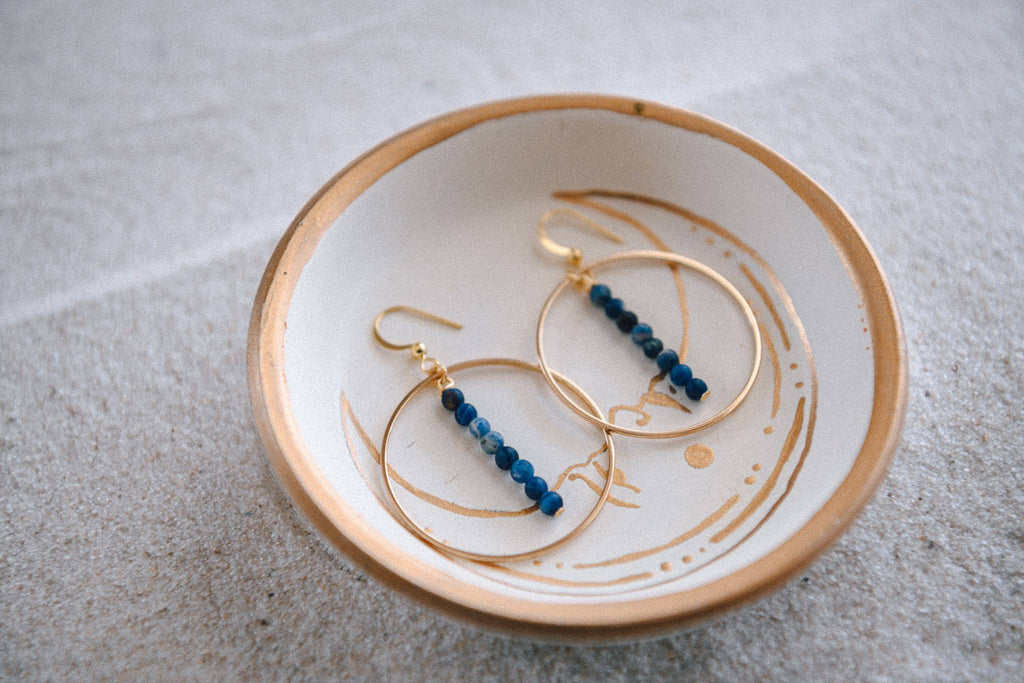 Gemstone Hoop Earring