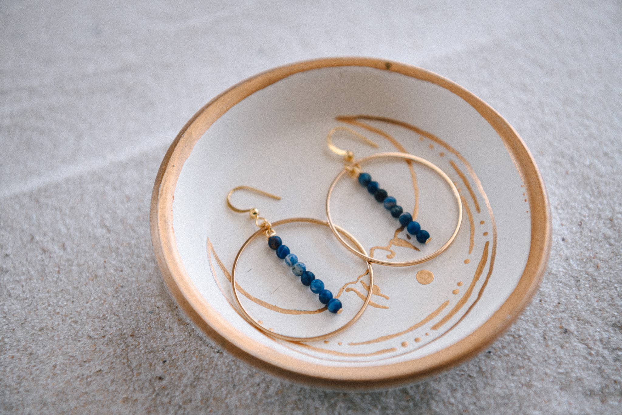 Gemstone Hoop Earring