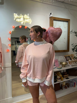 Candy Heart Mockneck Sweatshirt - Simply Sunflowers