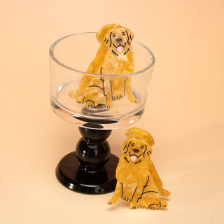Cartoon Golden Retriever Hair Claw, Dog Shaped Hair Clip - Simply Sunflowers