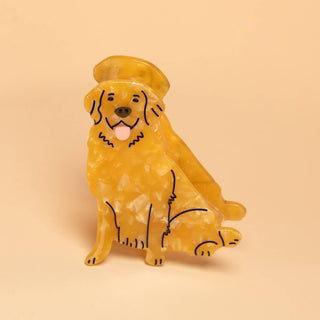Cartoon Golden Retriever Hair Claw, Dog Shaped Hair Clip - Simply Sunflowers