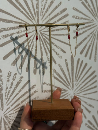 Cascades Ruby Earring - Simply Sunflowers