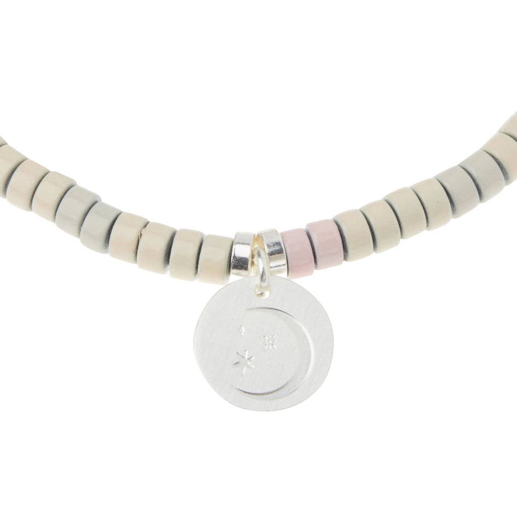 Stone Intention Charm Bracelet - Moonstone/Silver/Gold