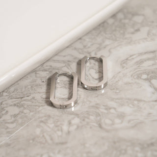 Oval Huggie Hoops