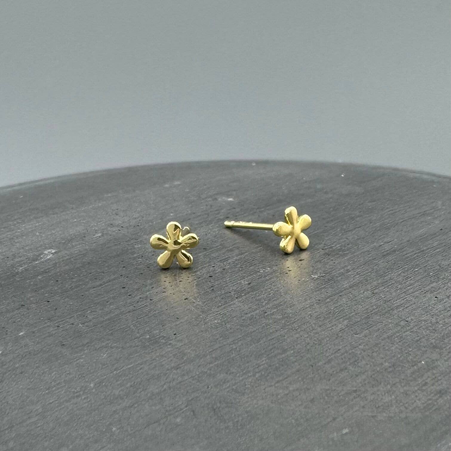 Gold Flower Studs