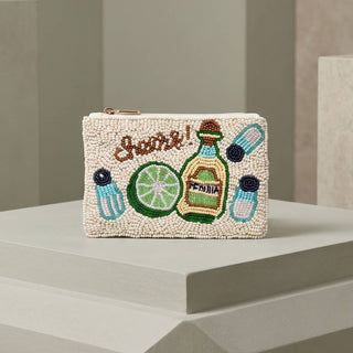Cheers Tequila And Lime Beaded Coin Pouch - Simply Sunflowers