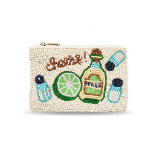 Cheers Tequila And Lime Beaded Coin Pouch - Simply Sunflowers