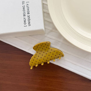 Chic Curved Polka Dot Pattern Acetate Hair Claw - Simply Sunflowers