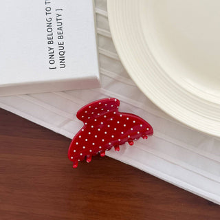 Chic Curved Polka Dot Pattern Acetate Hair Claw - Simply Sunflowers