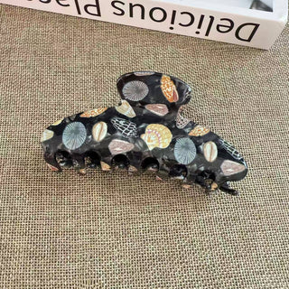 Chic Seashell Pattern Hair Claw, Polka Dot Hair Accessories - Simply Sunflowers