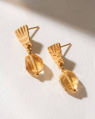 Citrine Gemstone Earrings - Simply Sunflowers