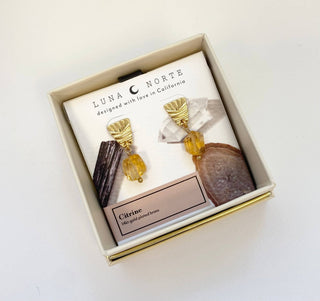 Citrine Gemstone Earrings - Simply Sunflowers