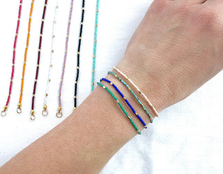 Colorful Gold Bar Bracelet - Simply Sunflowers