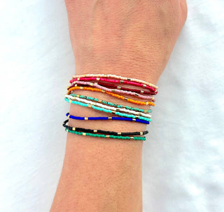 Colorful Gold Bar Bracelet - Simply Sunflowers