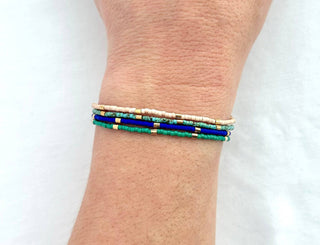 Colorful Gold Bar Bracelet - Simply Sunflowers