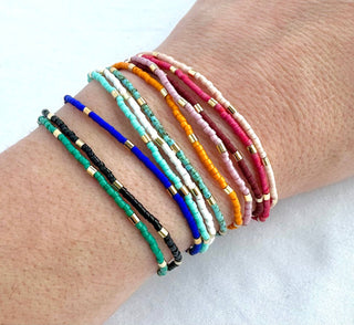 Colorful Gold Bar Bracelet - Simply Sunflowers