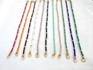 Colorful Gold Bar Bracelet - Simply Sunflowers