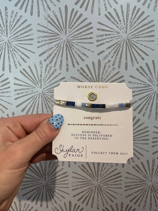 Congrats Morse Code Bracelet - Simply Sunflowers