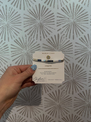 Congrats Morse Code Bracelet - Simply Sunflowers